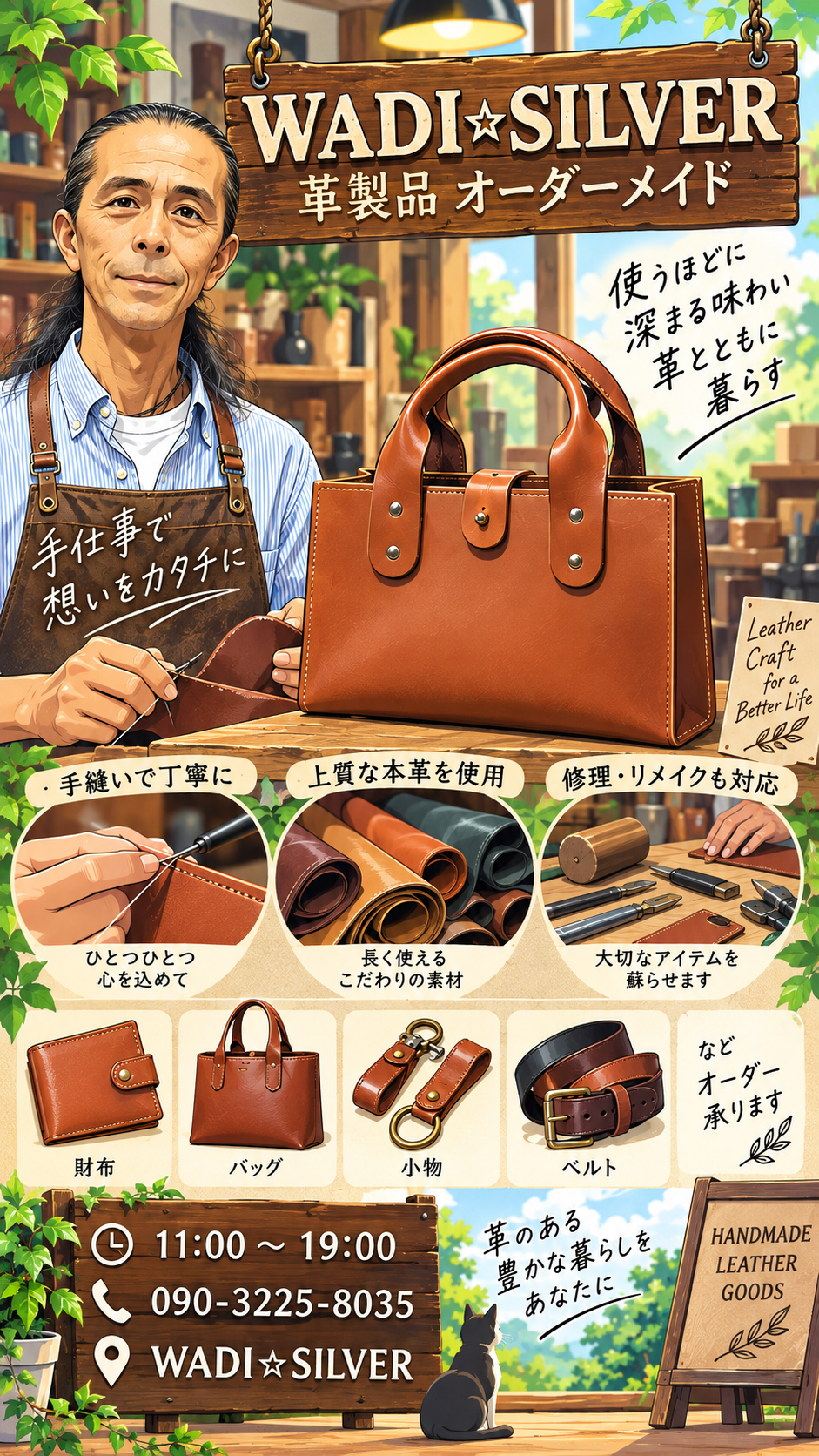栃木の革工房　森　憲司さん。