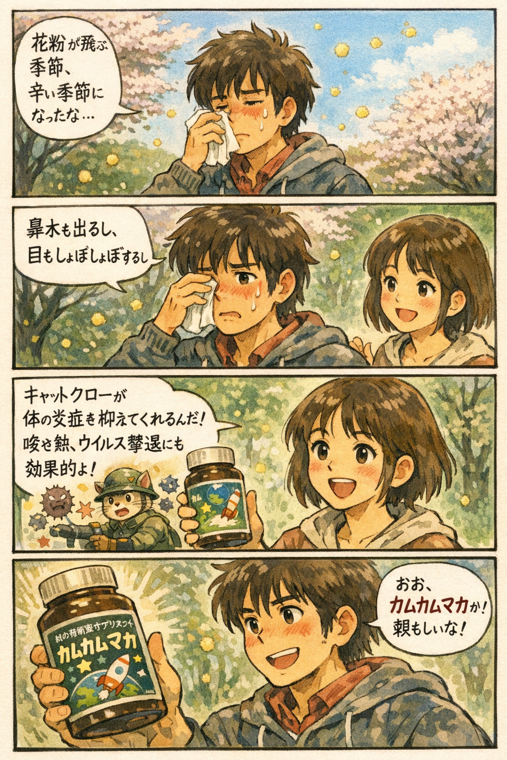 花粉症の季節 咳や熱、ウイルス撃退にも効果的よ。