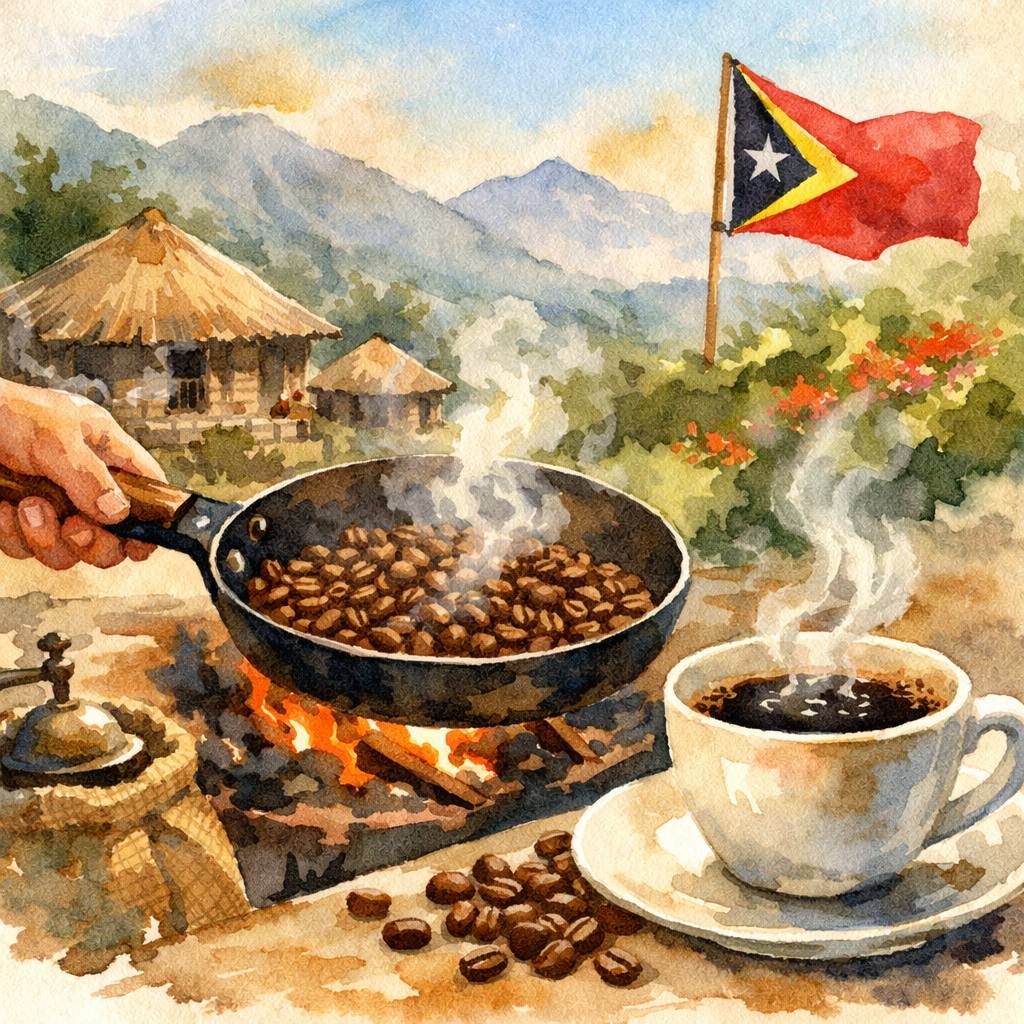 東シティモール産　深入りのコーヒー豆　新鮮パッケージ