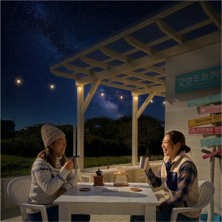 【千葉・いすみ】星降るテラスの特等席。「ウミカグのお宿」で過ごす、何もしない贅沢な休日