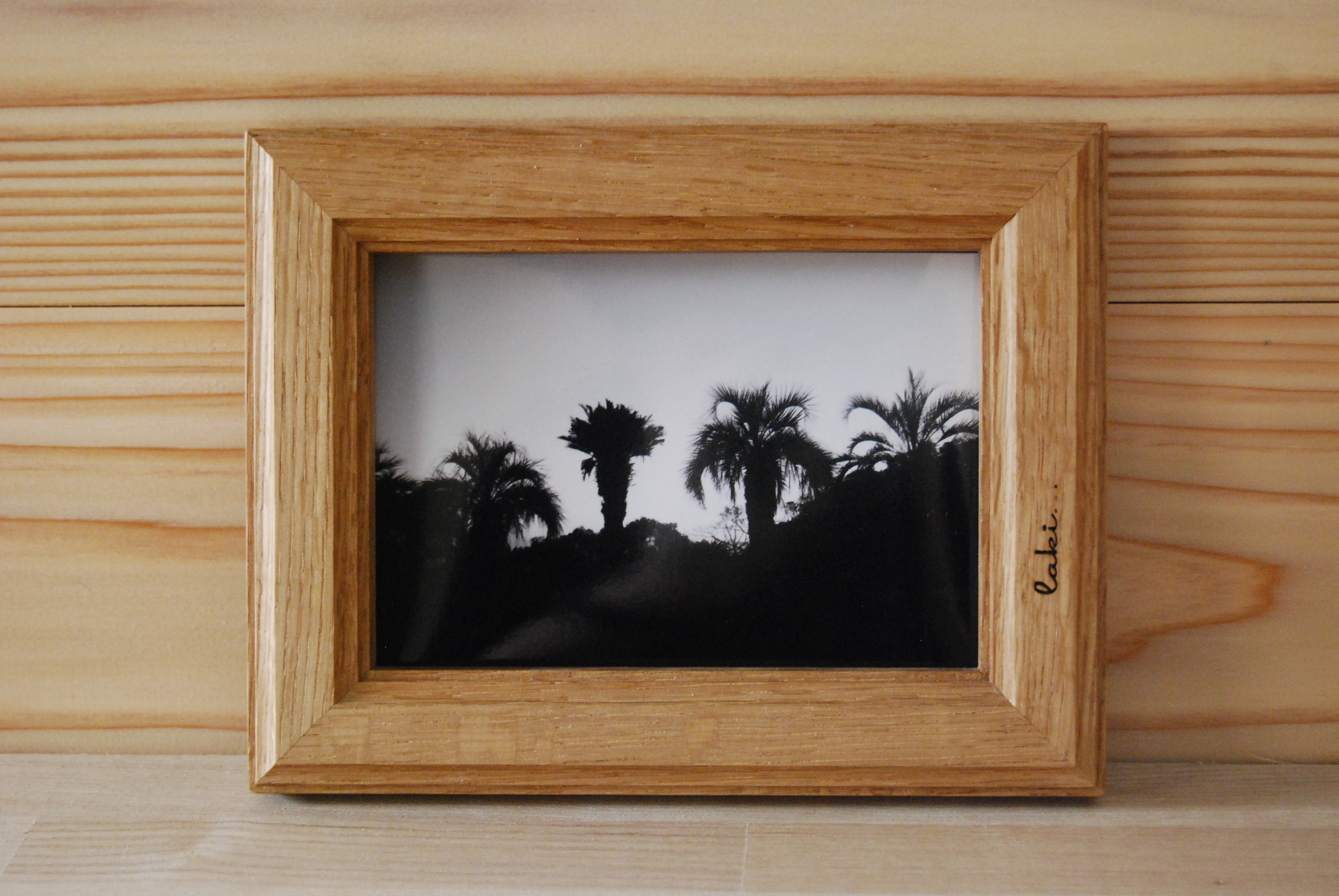 タモのフォトフレーム。