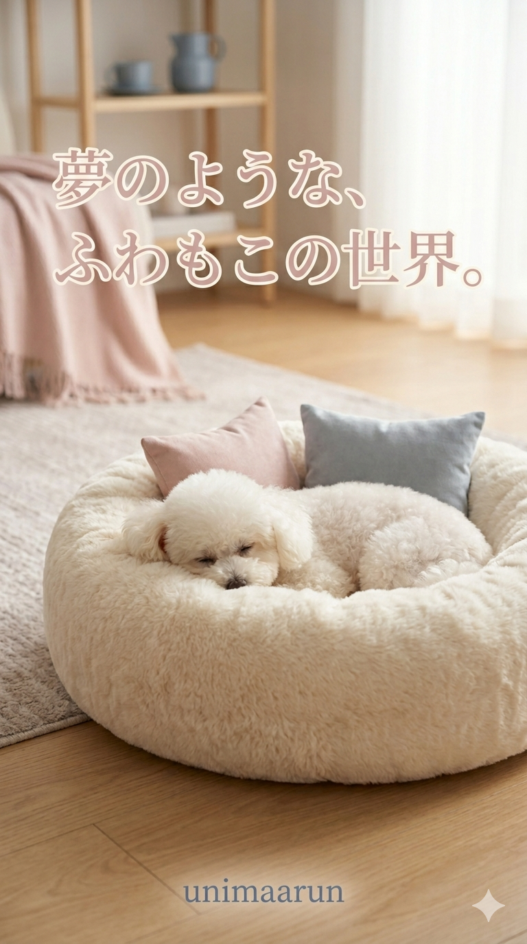タイトル：寒い夜も安心。愛犬・愛猫を優しく包む「ふわもこラウンドペットベッド」のススメ。