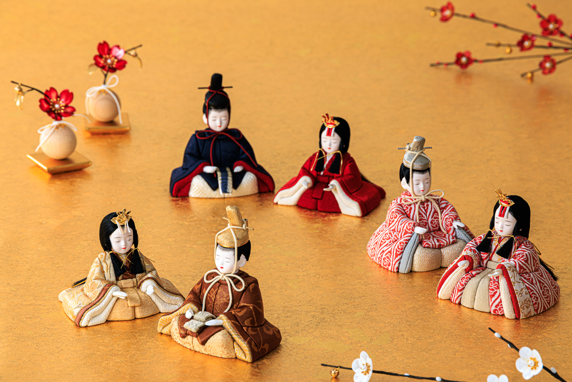 かわいらしく飾りやすい木目込み人形