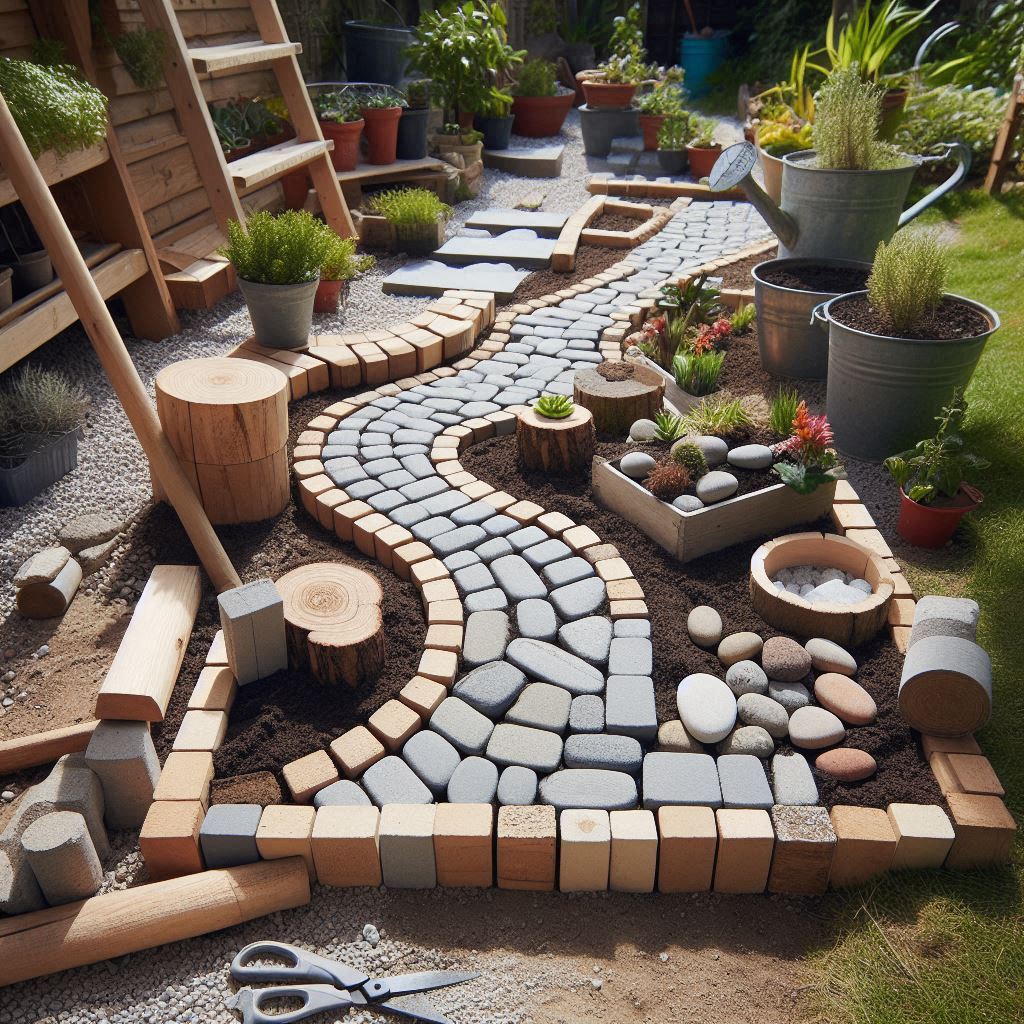 ガーデニングで小道を作るDIYの手順とおすすめの素材や資材🍀