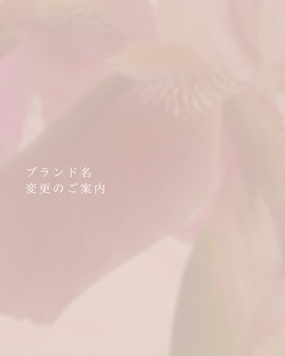 ブランド名 変更のご案内