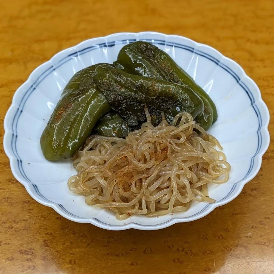 にゃく太郎七変化その11～ピーマンとしらたきの炒め煮