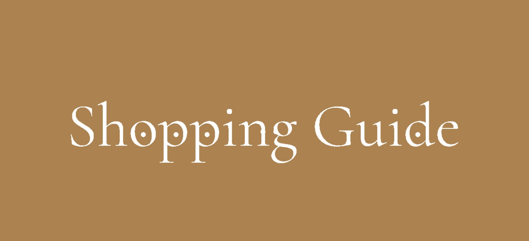 Shopping Guide-お買い物前にご覧ください
