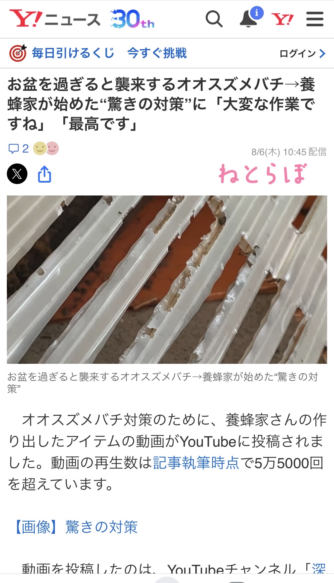 Yahooニュースに