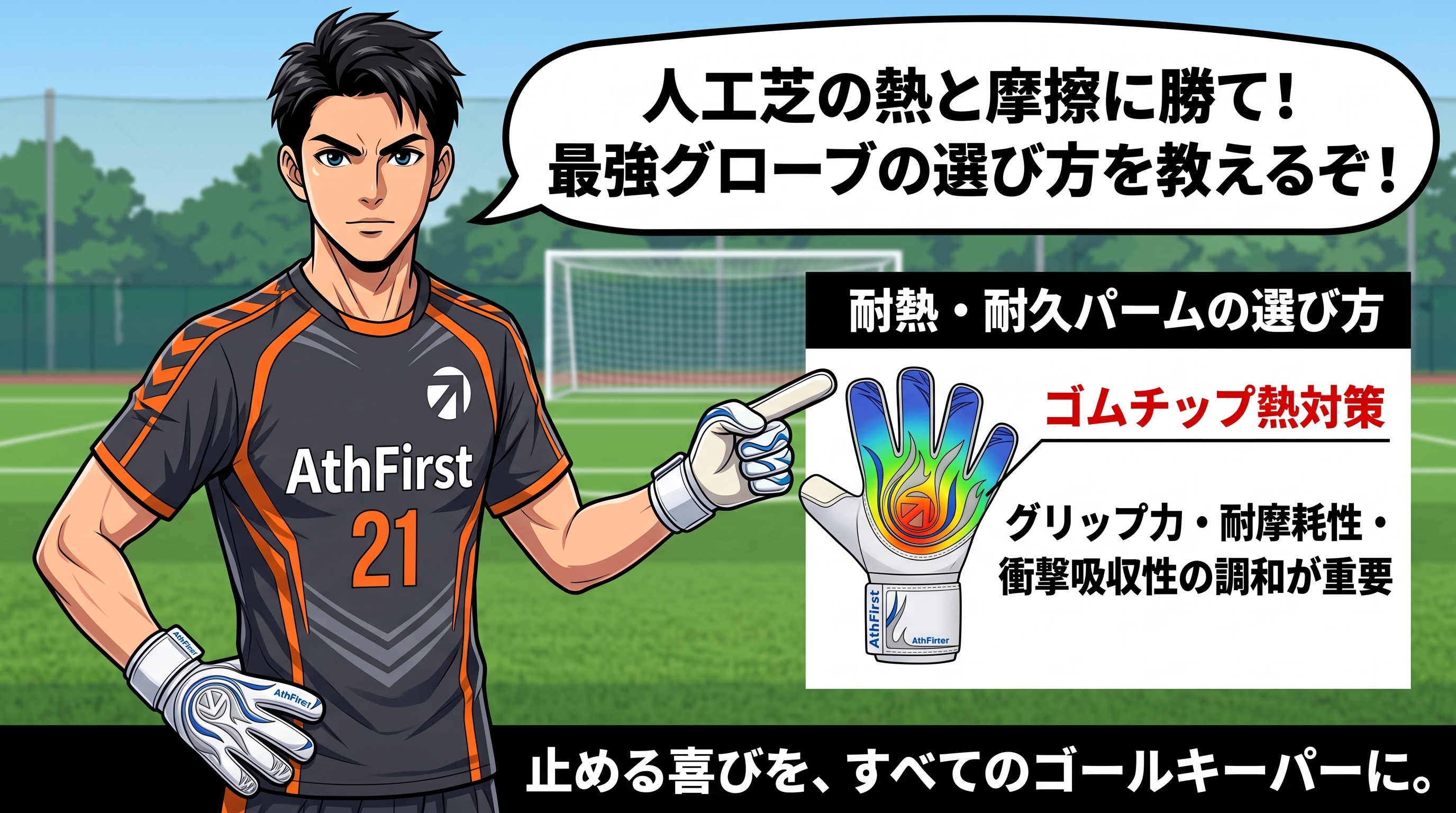【人工芝特化】パーム摩耗とゴムチップ熱を防ぐGKグローブの選び方と手入れ術