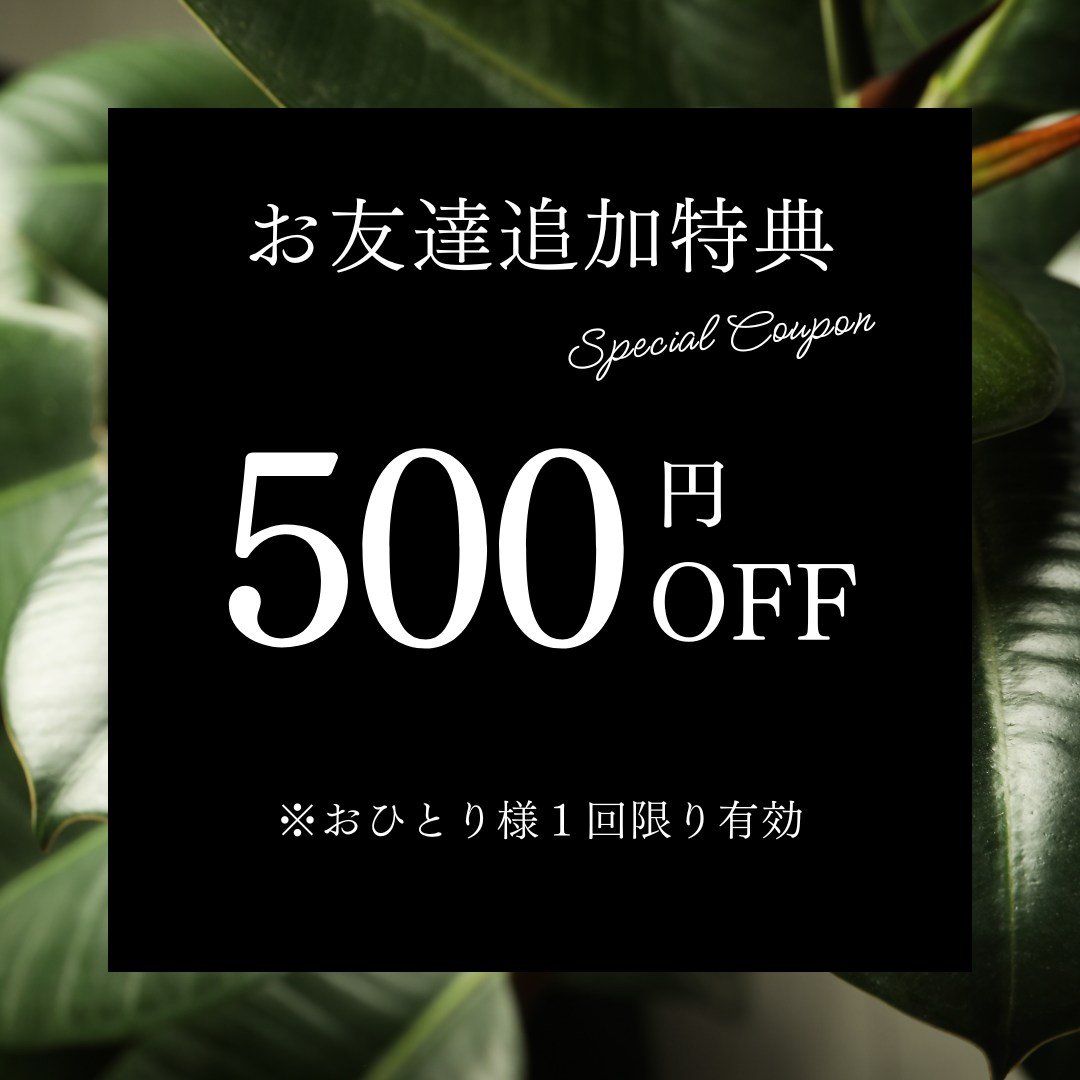 【LINEお友達登録で500円OFF】登録はこちら！