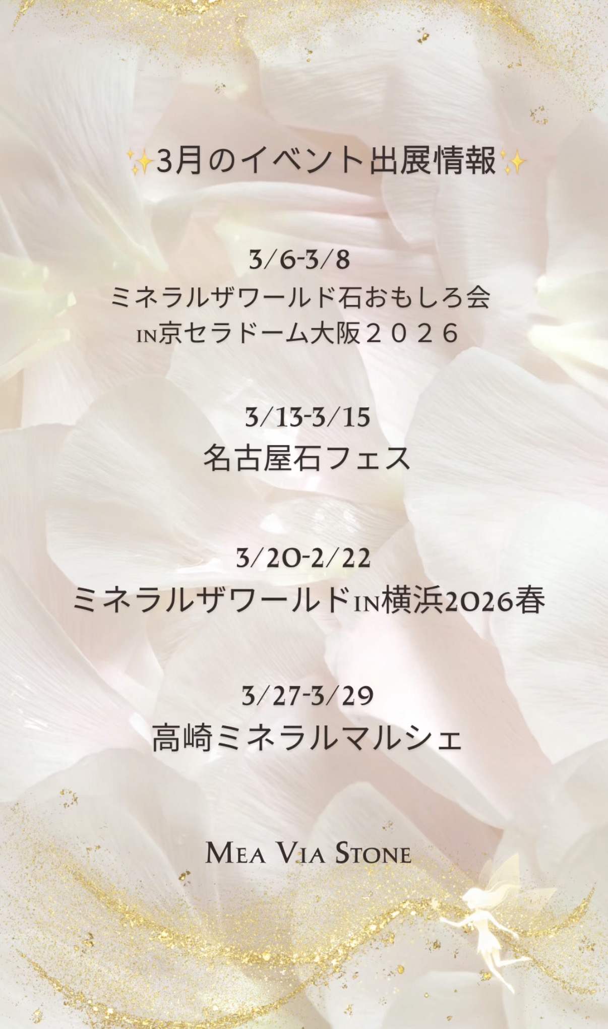 ✨3月のイベント出展情報✨