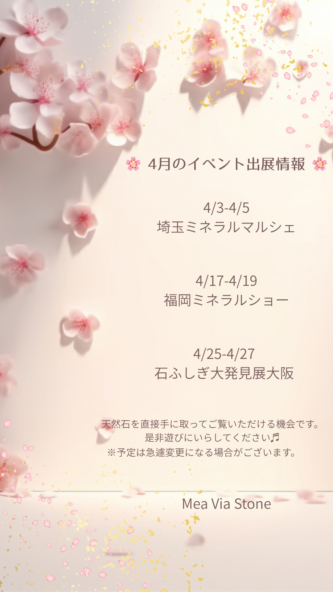 ✨4月のイベント出展情報✨
