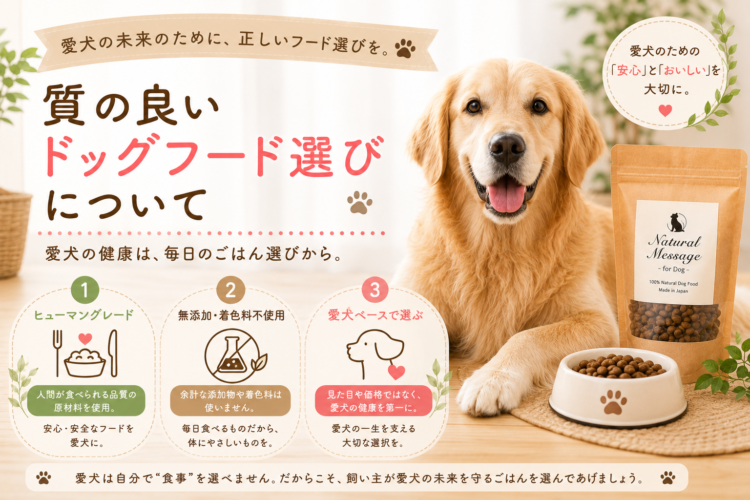 質の良いドッグフード選びについて