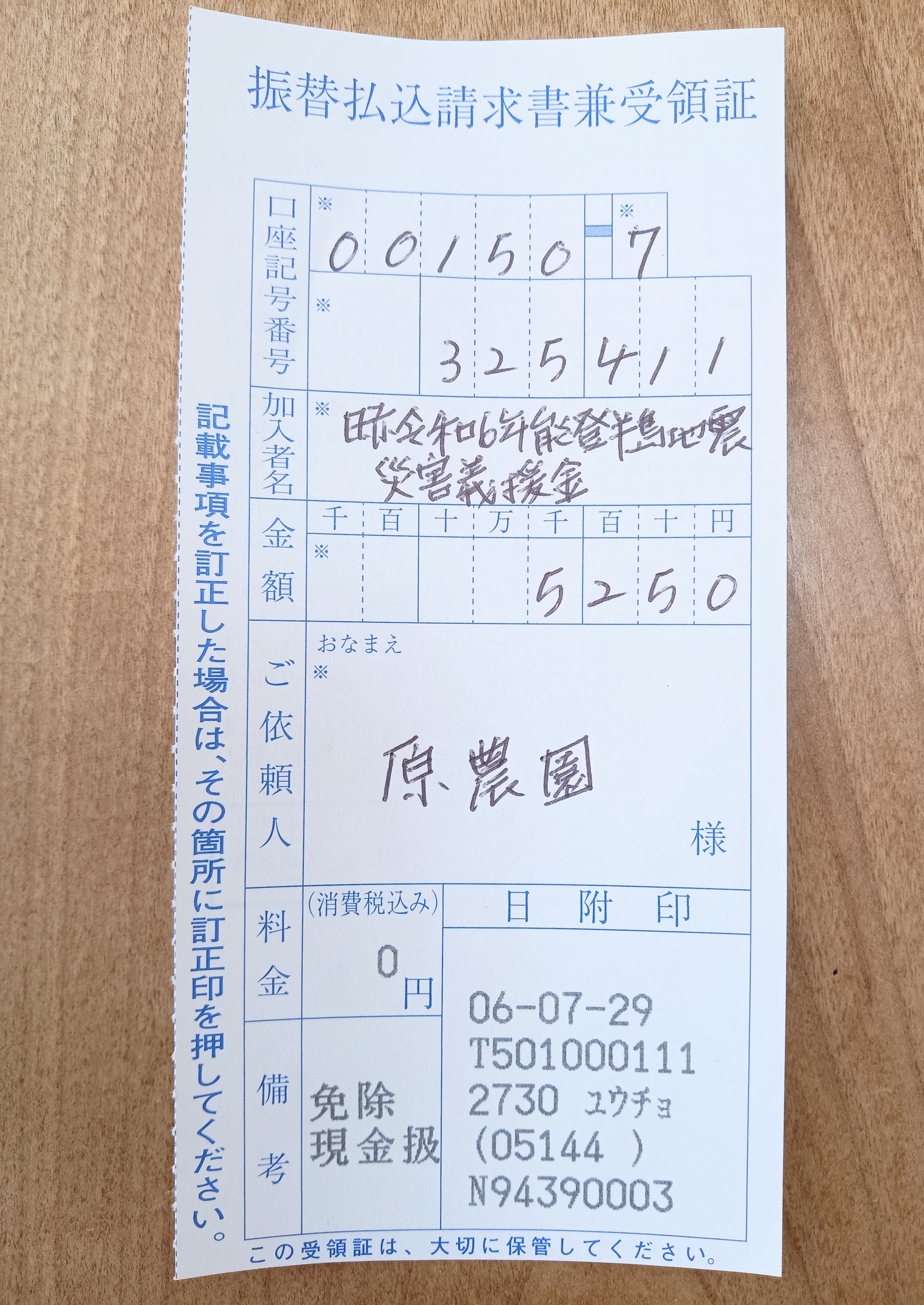 【第二回目　能登半島地震被災地へ寄付のご報告】
