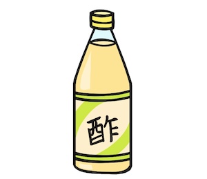 石鹸で洗髪した後は酢水でリンス
