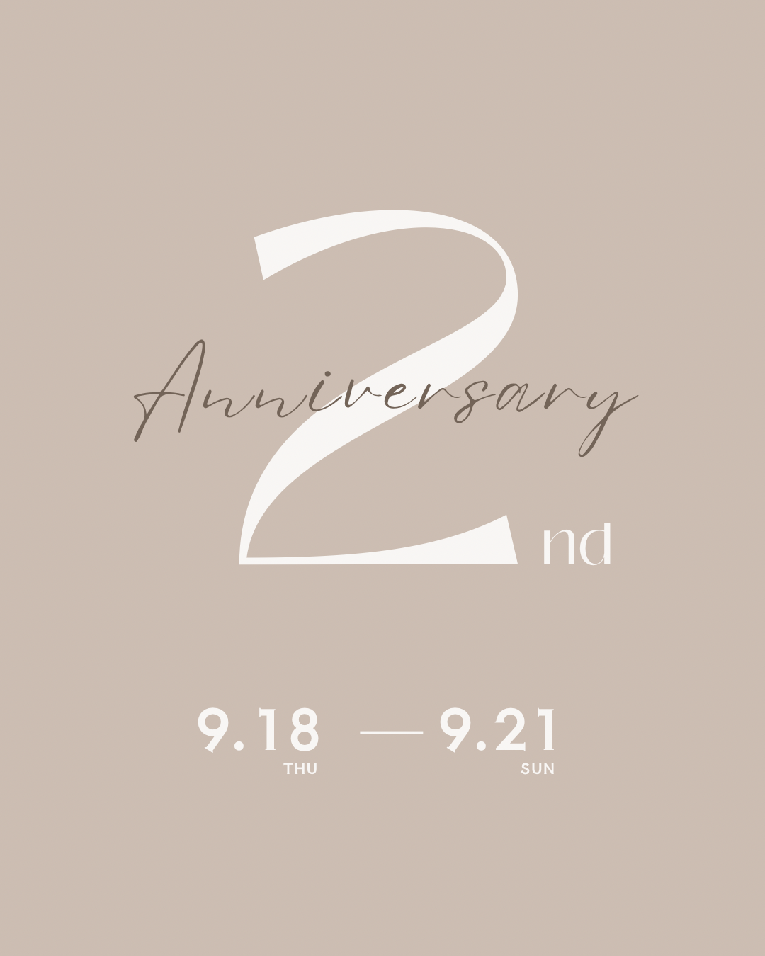 2周年記念セール&プレゼント企画開催！！