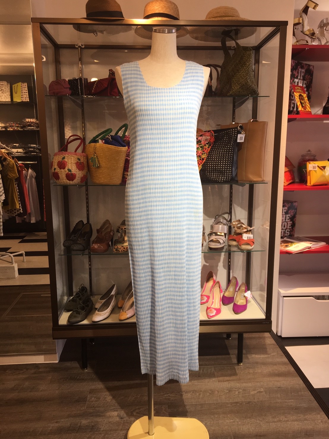 ISSEY MIYAKE チェック柄サマーワンピース
