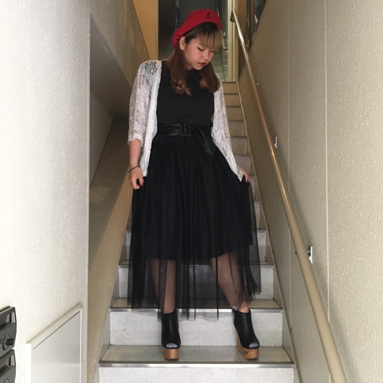 チュールジャージワンピース＊