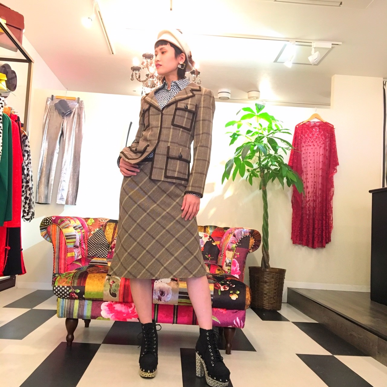 ロンドン風ファッション古着コーデ♪