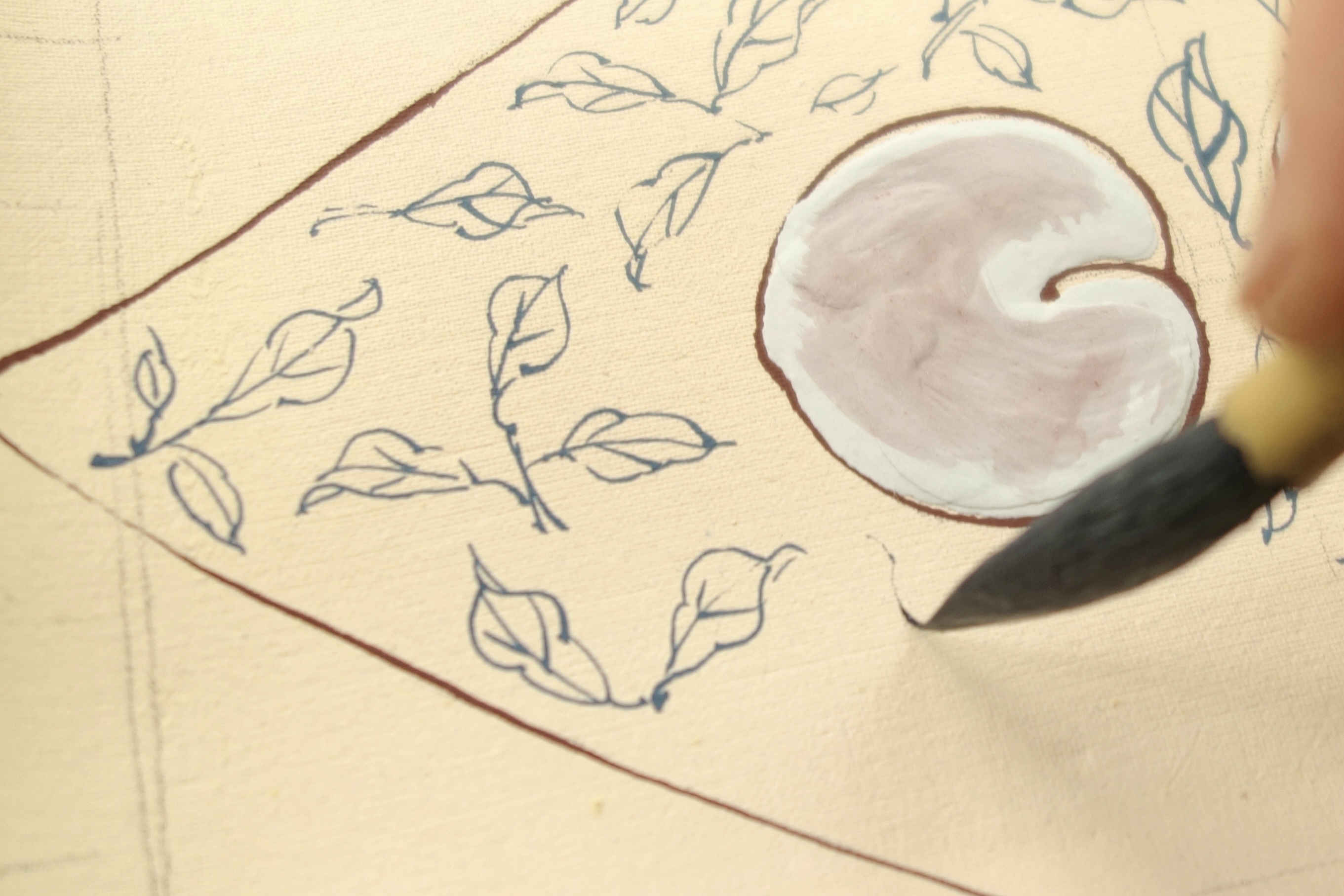 桃の染付けのこと