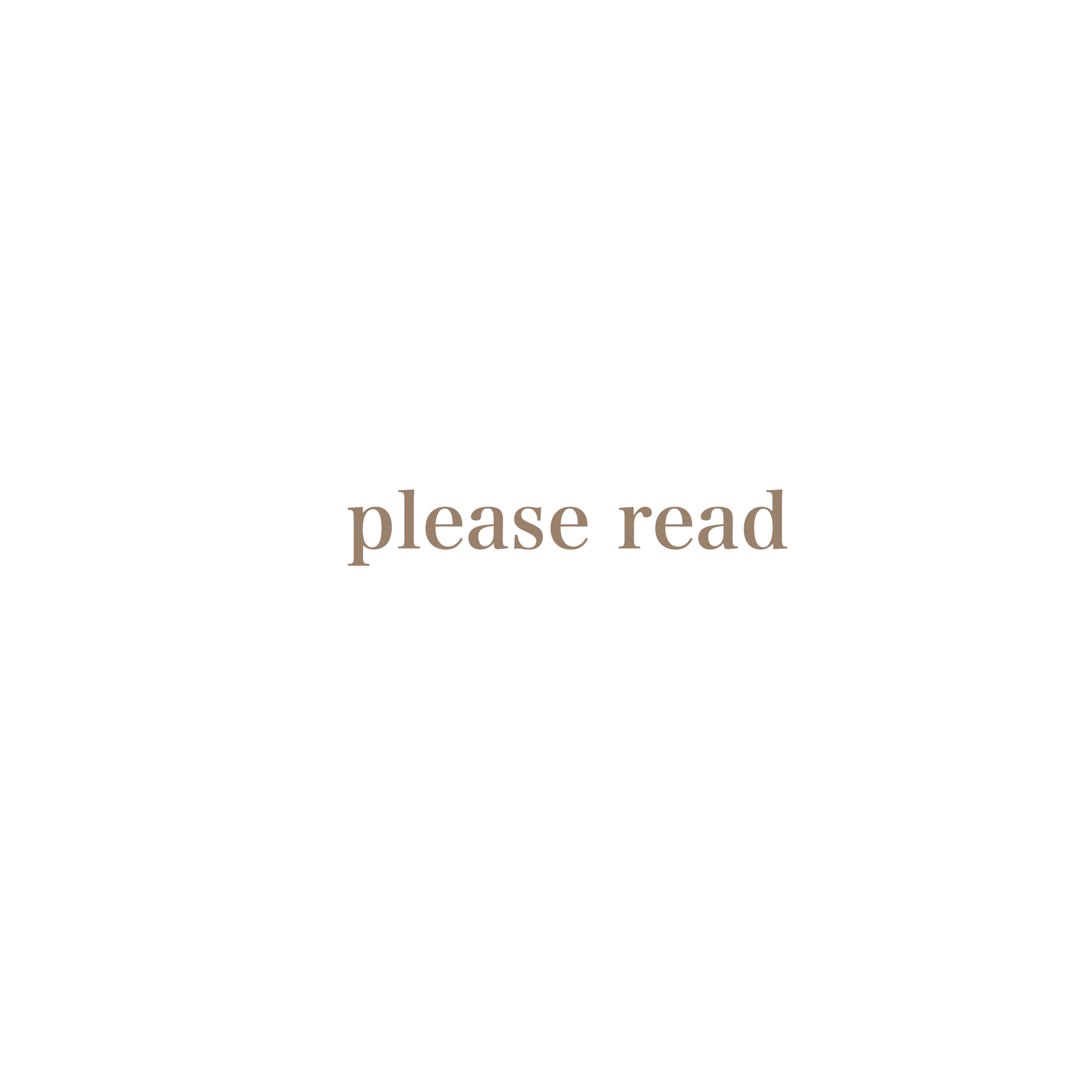 please read