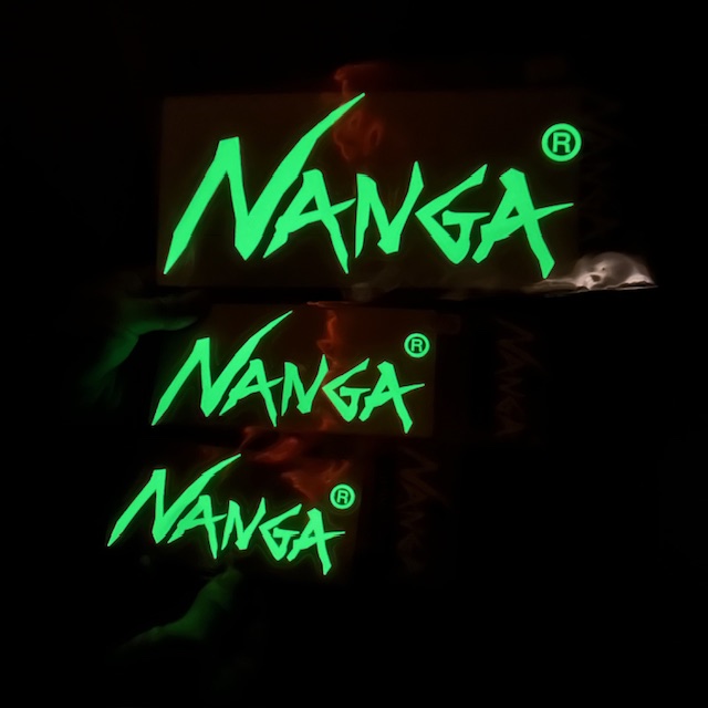 NANGA【🆕CUTTING"GLOW" STICKER】が《蓄光》タイプで登場❗️光ります^_^