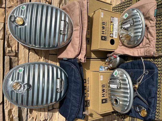 MARUKA【湯たんぽA2.5ℓ《デニム/キャメル》・ミニゆた600ml】大正12年創業。キャンプに