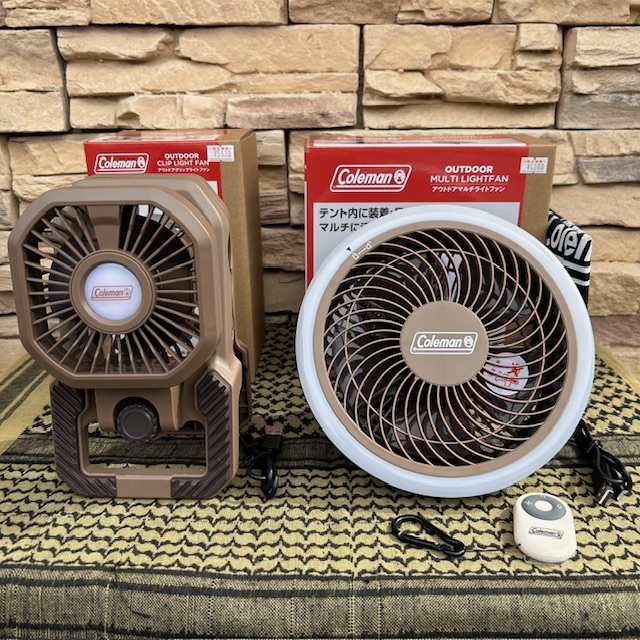 ＜実店舗にて＞Coleman【🆕アウトドアクリップ/マルチライトファン<ブラウン>】が登場入荷❗️