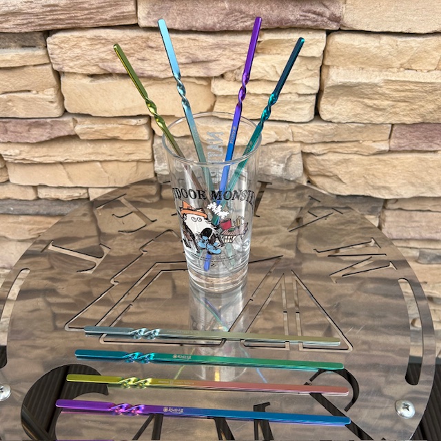 ＜実店舗販売＞村の鍛冶屋【グラデーションカラー🌈チタンマドラー】色鮮やかな陽酸化発色❗️