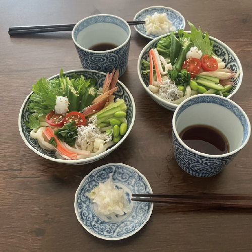 古伊万里(伊万里)染付蛸唐草紋様 饂飩(うどん)