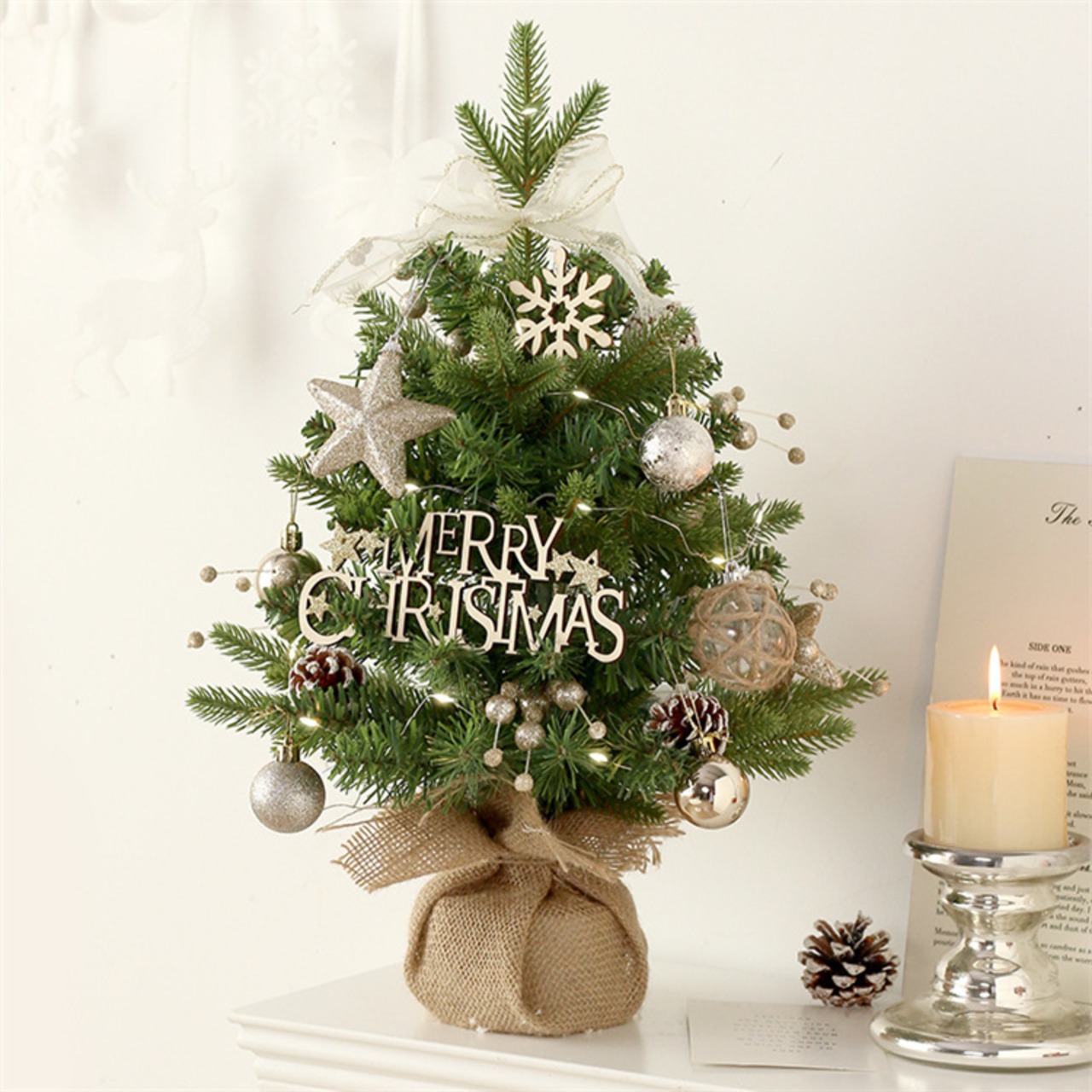 ＜期間限定販売＞オルゴール回転クリスマスツリー 30cm×50cm 卓上ツリー