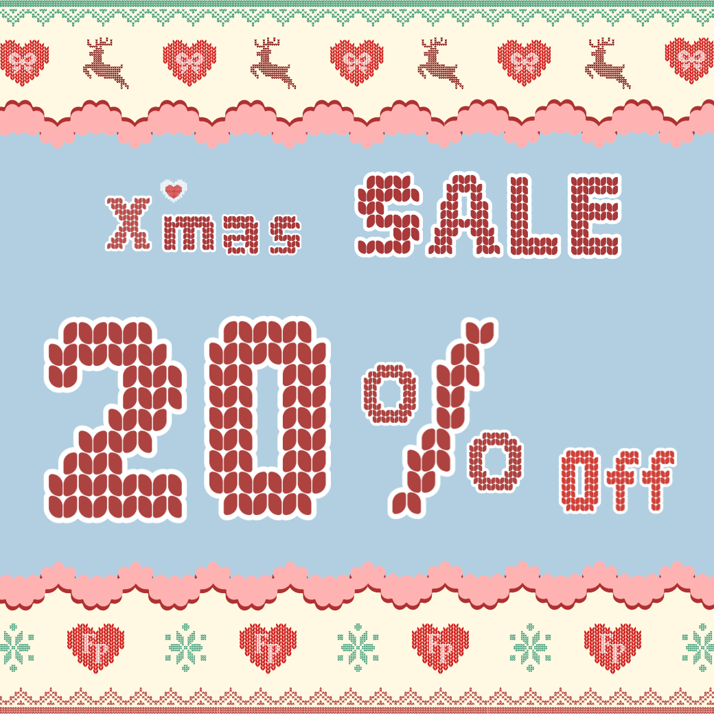 【オンラインストア限定】X'mas SALE 🎄 20%OFF