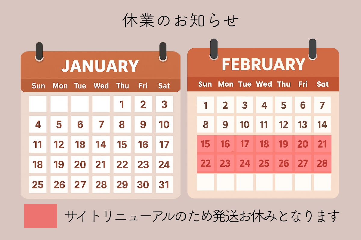【2/15〜2/28】サイトリニューアルによる休業のお知らせ