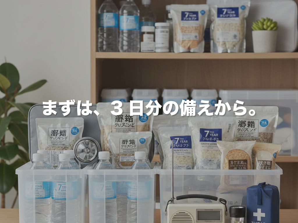 🏠【防災備蓄】まずは3日分の備えからはじめませんか?