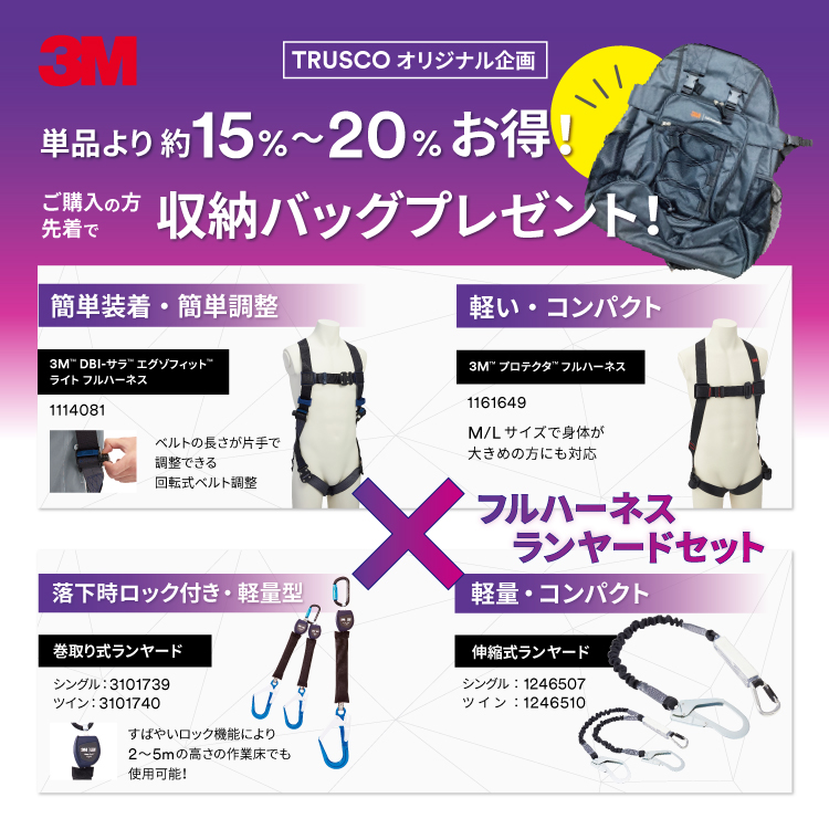 3M　フルハーネス×ランヤード　特別価格キャンペーン