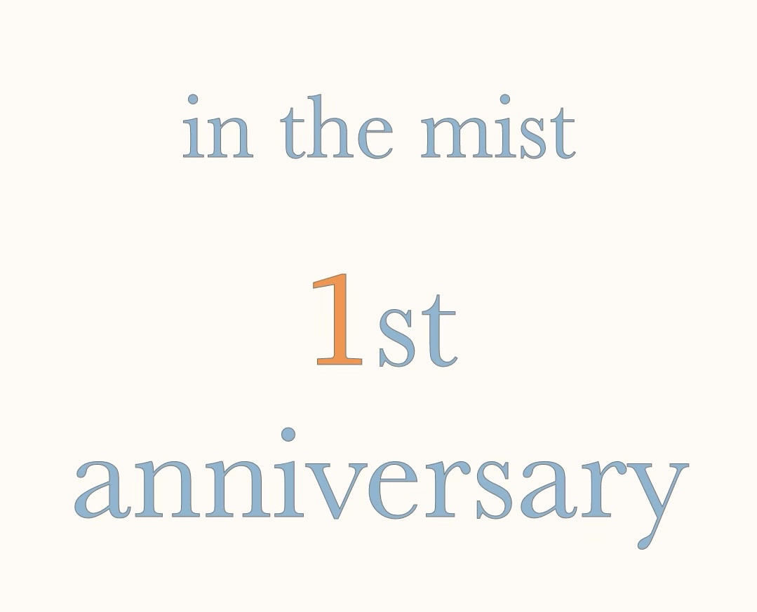 in the mist 1st anniversary 🎉🎉🎉