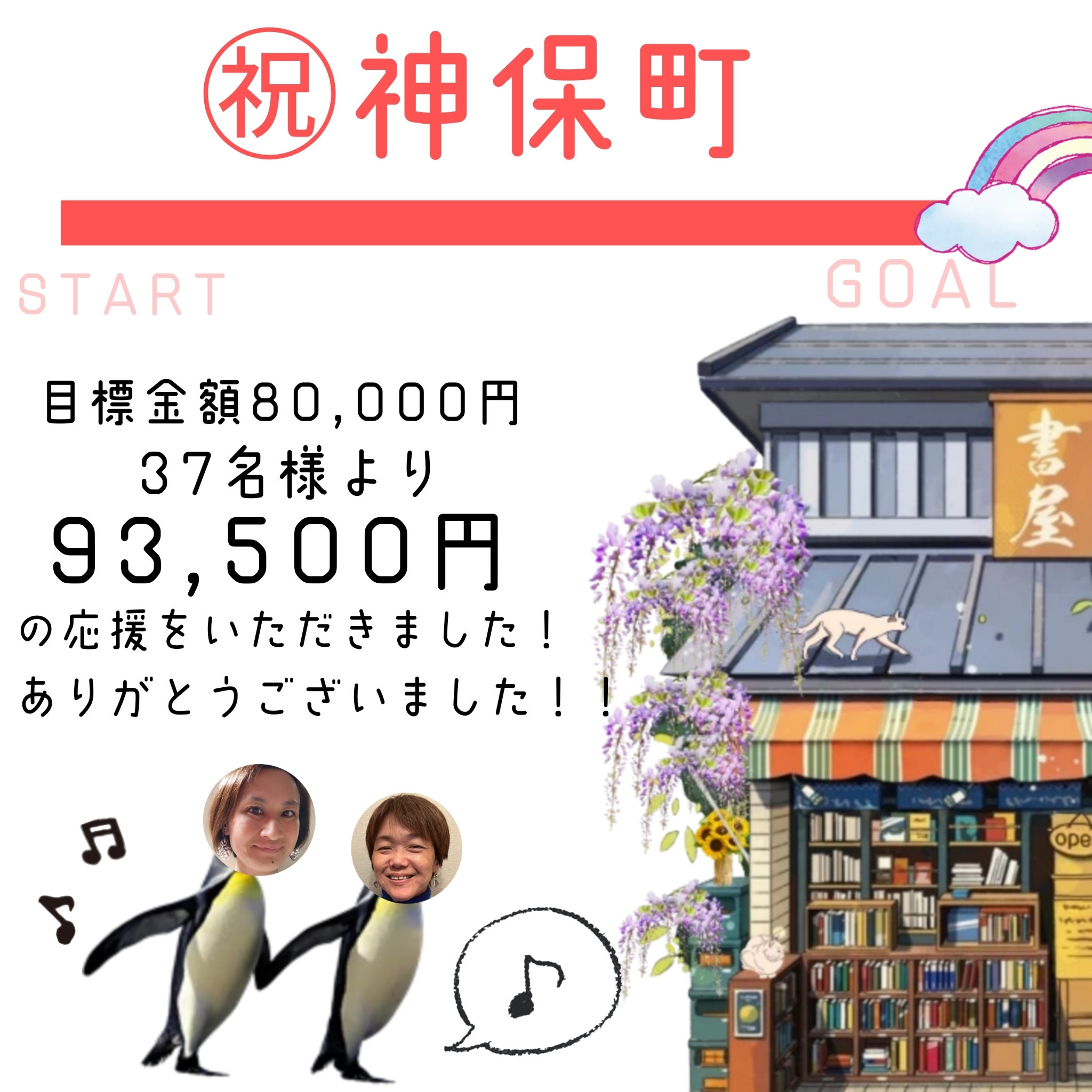 神保町行きクラファン、ご支援ありがとうございました！