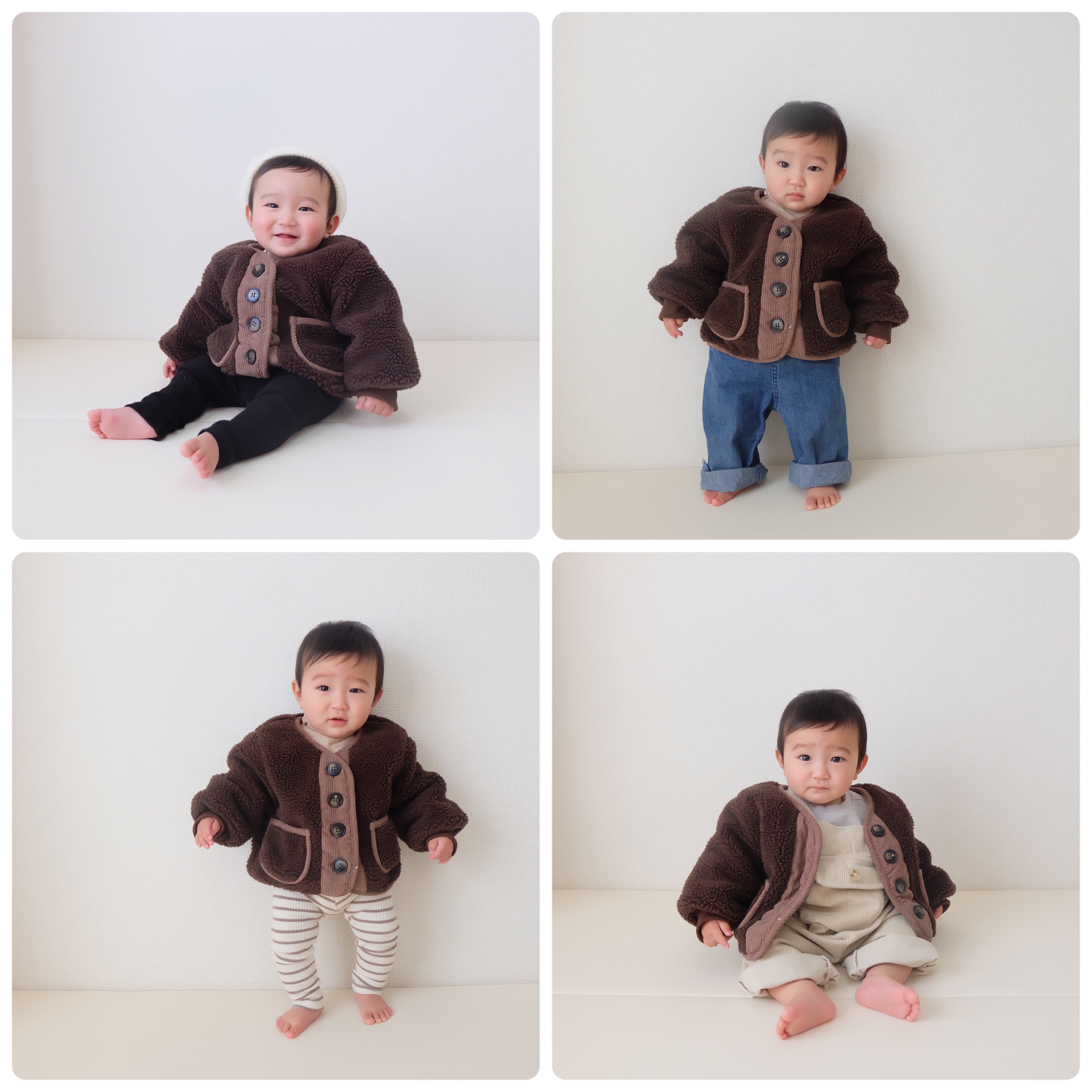 ボアジャケット 着画