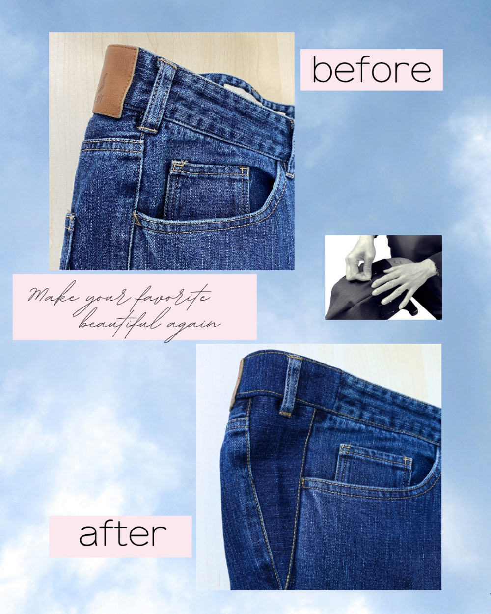 ■パンツのウエスト出し｜“ちょっとキツい”を快適なフィット感へ