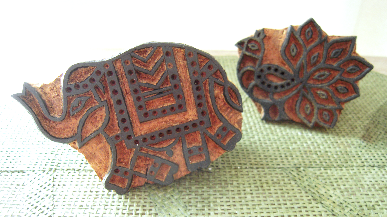 Techniques：木版染め / Woodblock printing