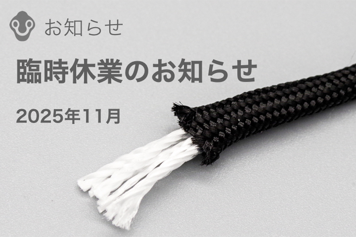 臨時休業のお知らせ(2025年11月)