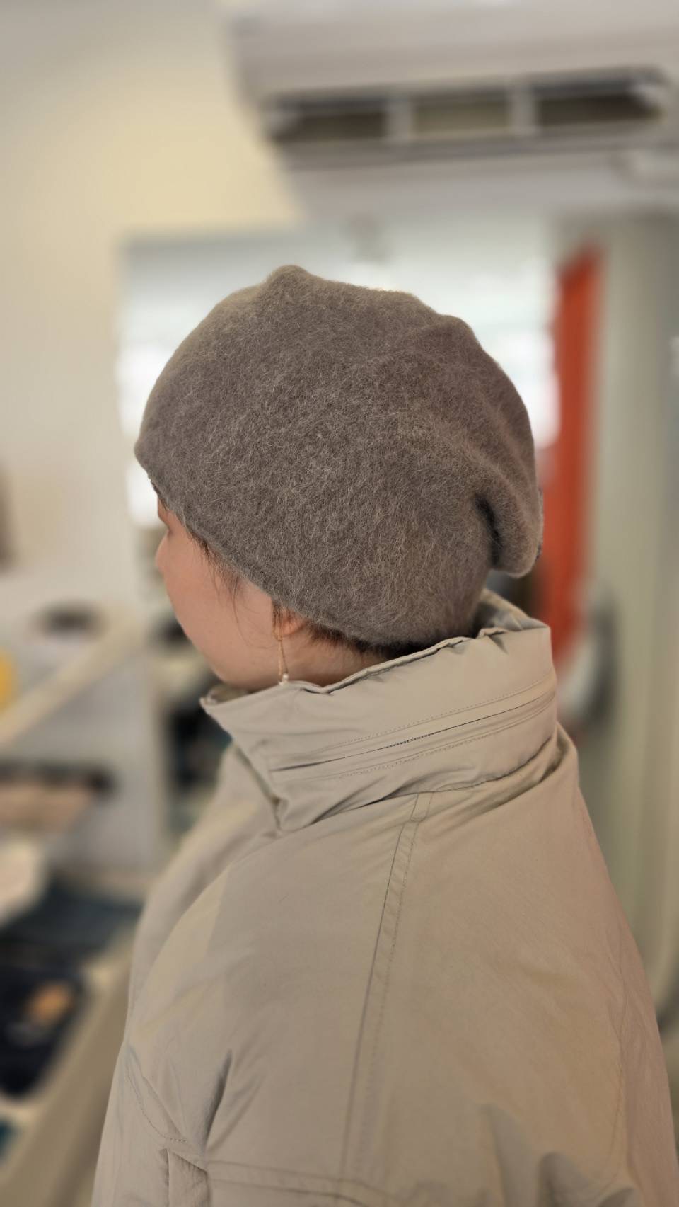 ふわふわ柔らかタッチな帽子