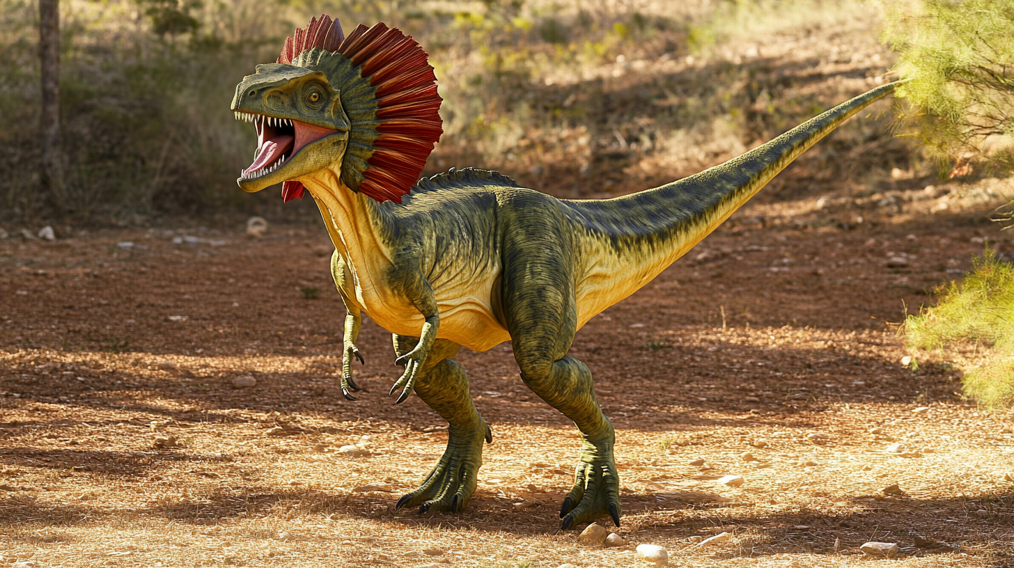 【デジタル恐竜シリーズ】平原の双冠獣 - ディロフォサウルス【フリー素材 5枚セット】が新登場!!