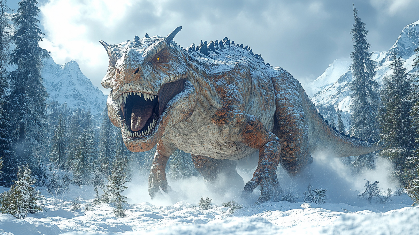【デジタル恐竜シリーズ】吹雪の咆哮・カルノタウルス【フリー素材 5枚セット】が新登場!!