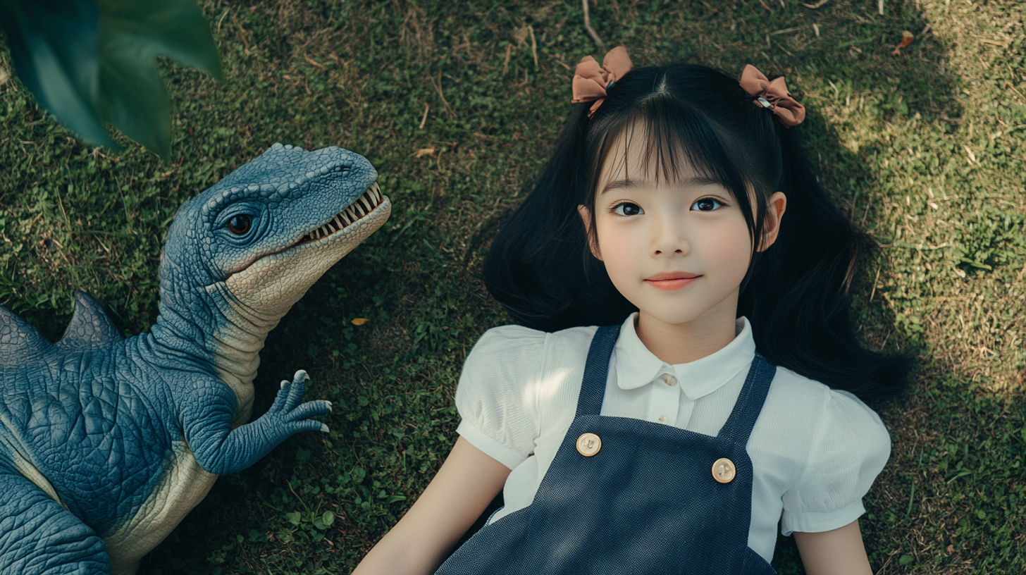 【デジタル恐竜シリーズ】恐竜とキッズの穏やかなひと時【フリー素材 5枚セット】が新登場!!
