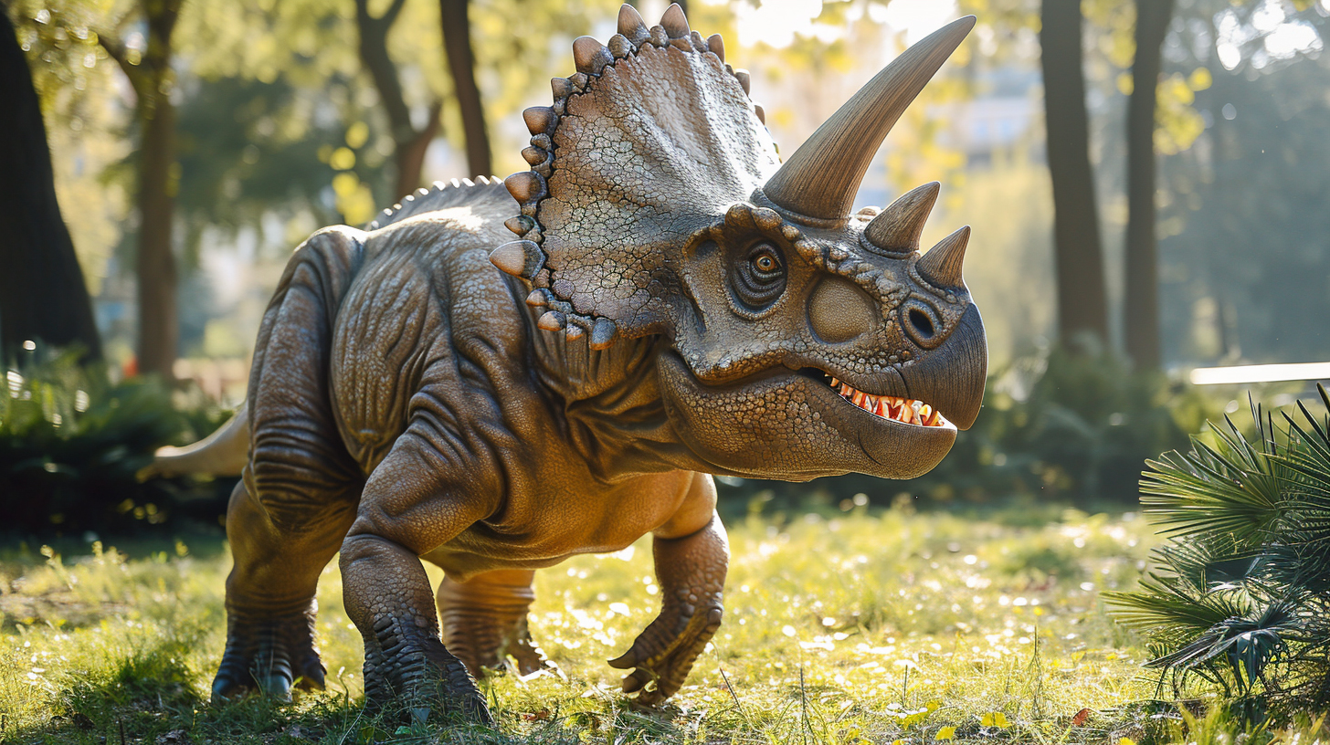 【デジタル恐竜シリーズ】緑豊かな草原・トリケラトプス【フリー素材 5枚セット】が新登場!!