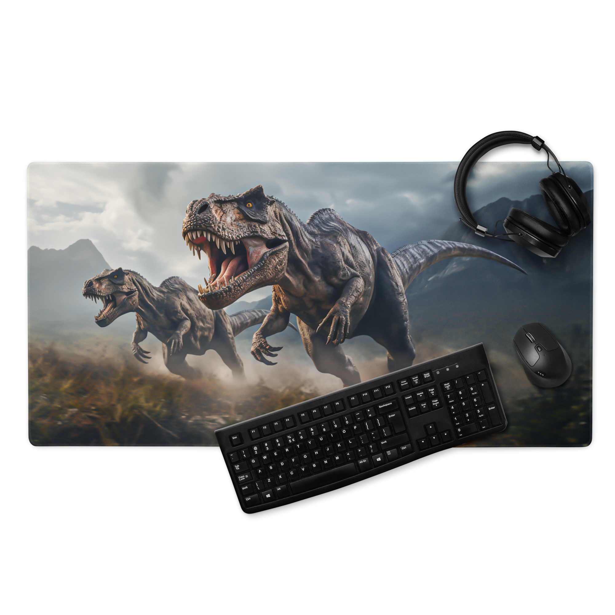 【恐竜PＣグッズ】迫力のティラノサウルス特大ゲームマウスパッドが新登場!!
