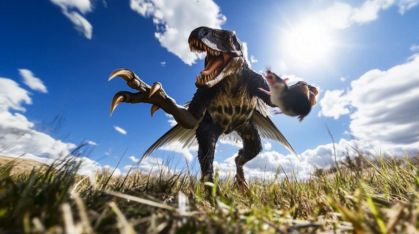 【デジタル恐竜シリーズ】獲物を狩る・ユタラプトルの襲撃【フリー素材 5枚セット】が新登場!!
