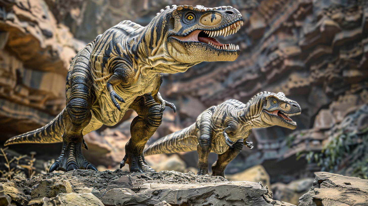 【デジタル恐竜シリーズ】岩場のティラノサウルス親子【フリー素材 5枚セット】が新登場!!