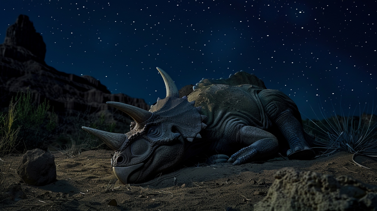 【デジタル恐竜シリーズ】トリケラトプスの静かな夜【フリー素材 5枚セット】が新登場!!